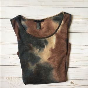 Super soft Brown / Gray tie dyed tank!